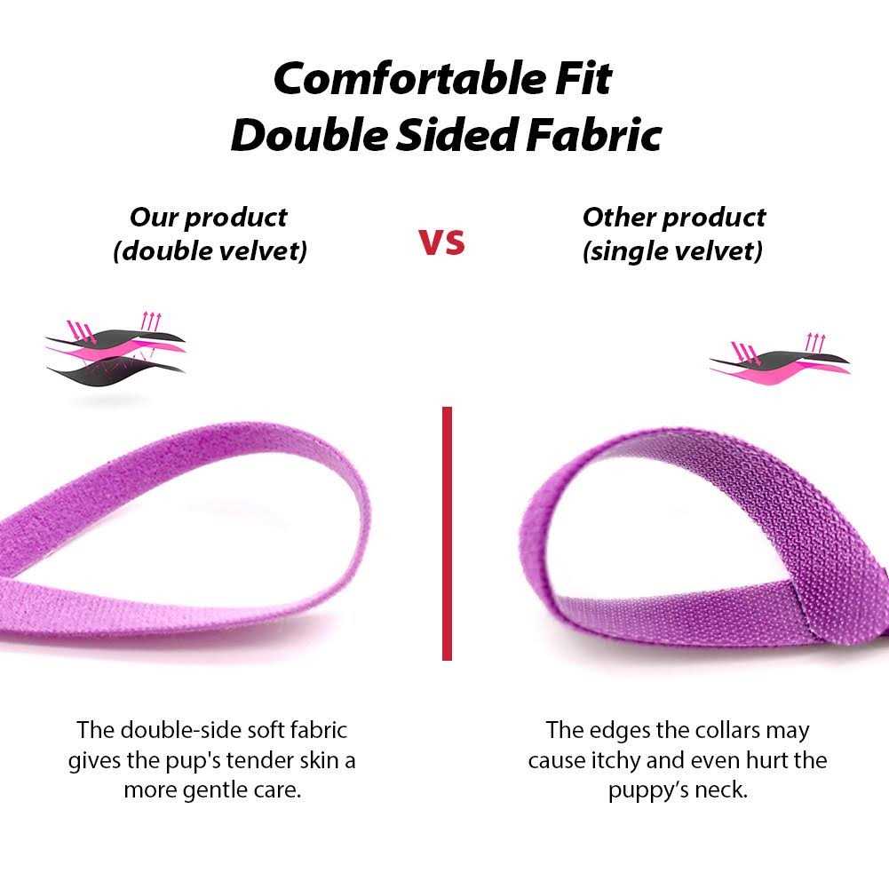 Puppy Whelping Collars Uiuix 15 Colors Puppy ID Collars Double-Sided Soft Adjustable ID Bands for Newborn Pet Dog Cat