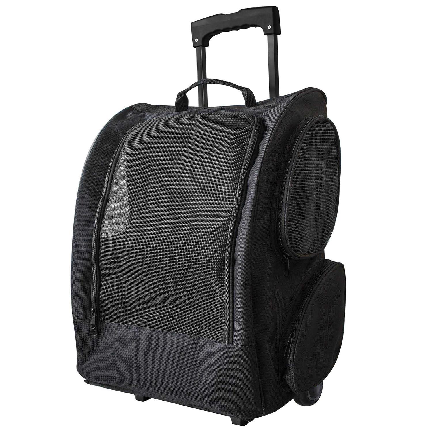 Paws & Pals Pet Carrier Ultimate Breathable Rolling Travel Backpack for Dogs and Cats