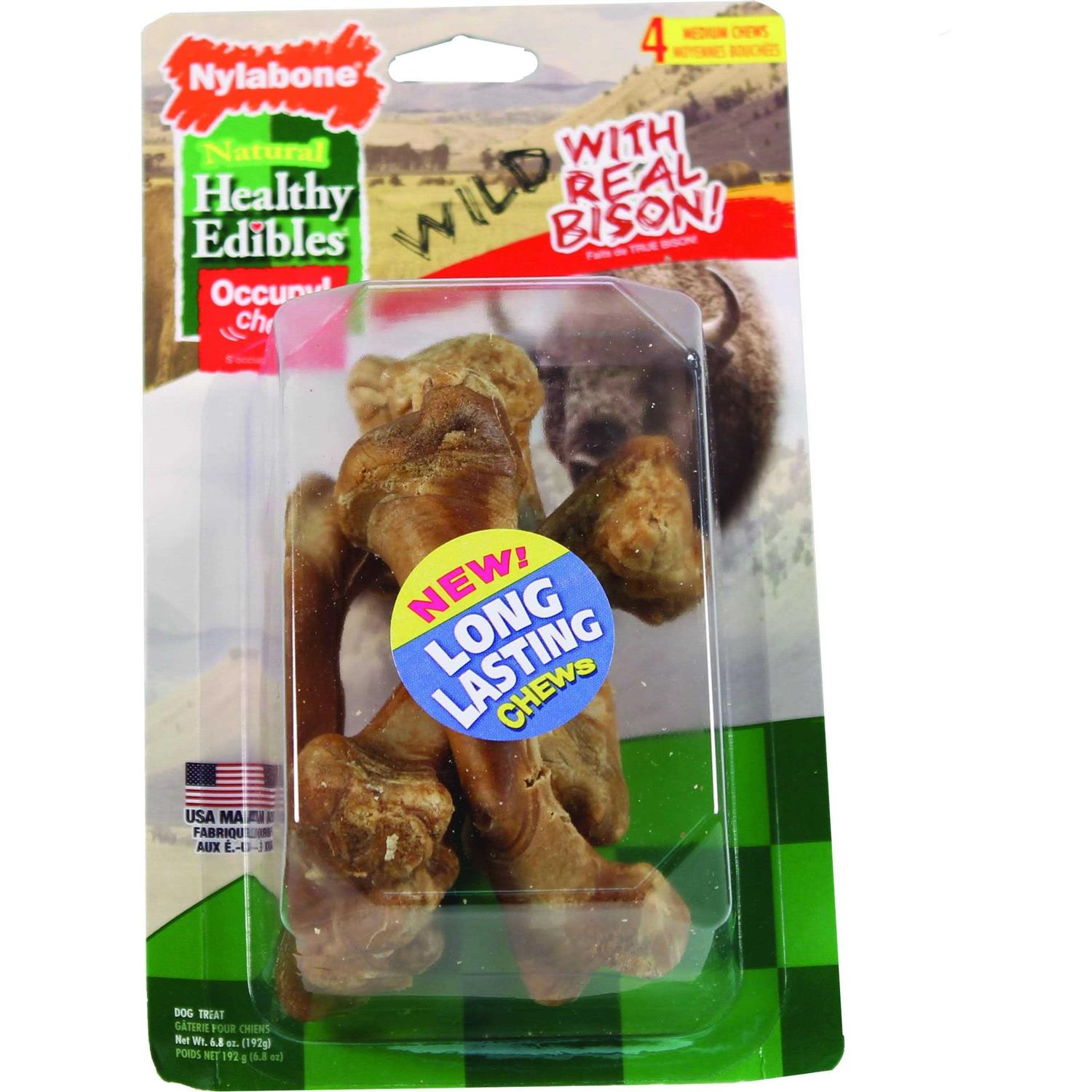 Nylabone Healthy Edibles Wild Natural Bison Chew Treats