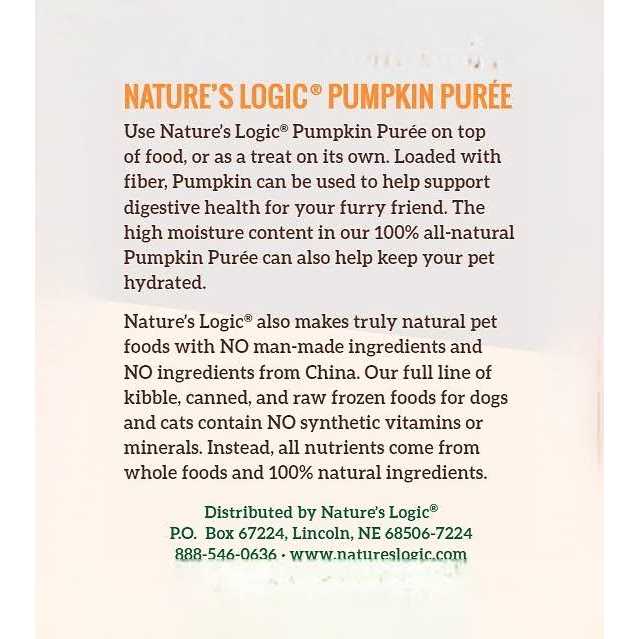 Nature’s Logic Pumpkin Puree Dog & Cat Food Supplement