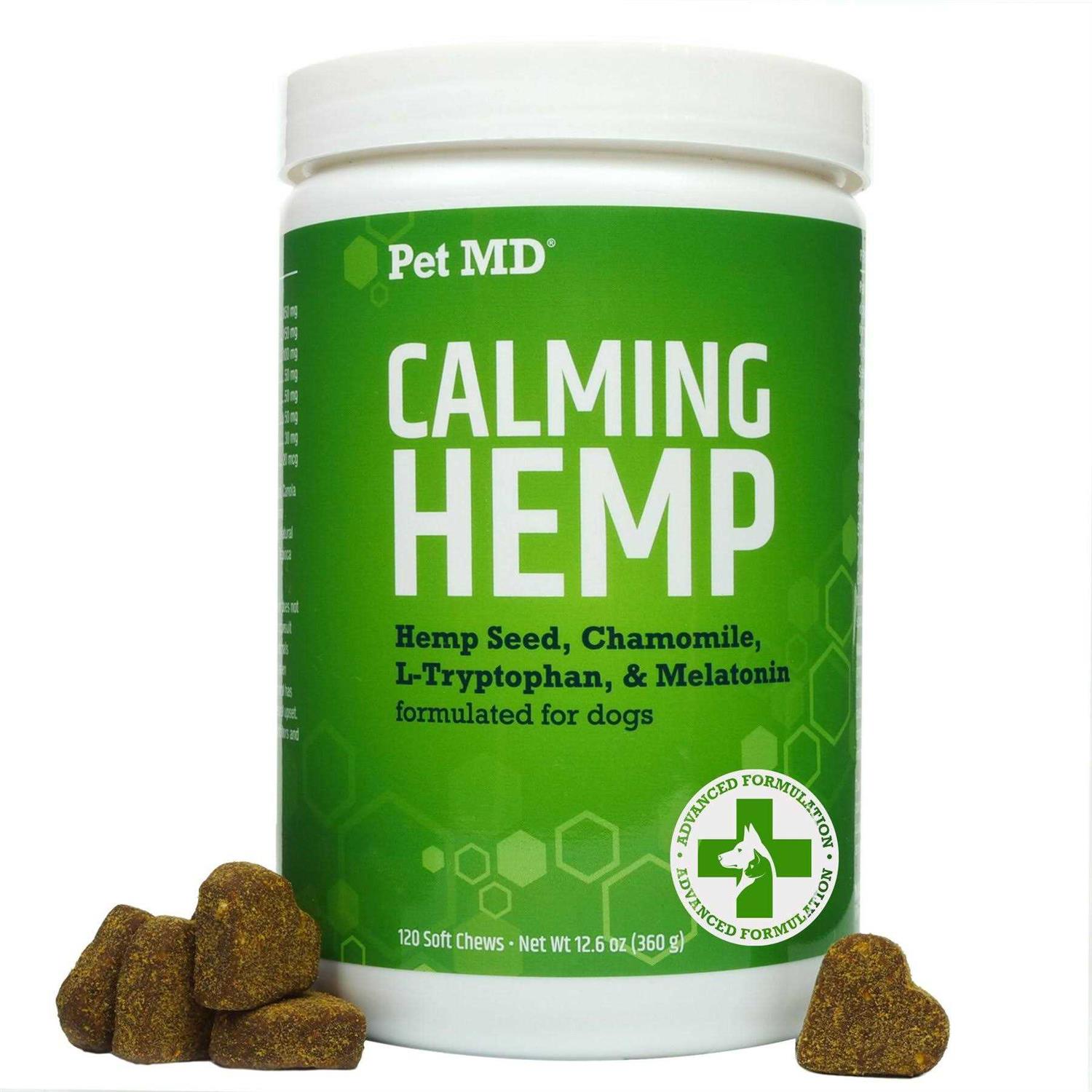 Pet MD Calming Hemp Calming Supplement Soft Chew for Dogs