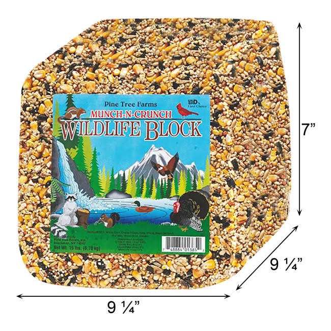 Pine Tree Farms 1385 Munch-N-Crunch Wildlife Block