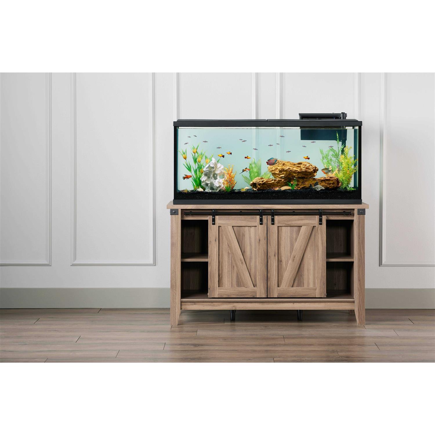 Top Fin 55-75 gal Aquarium Stand Salt Oak