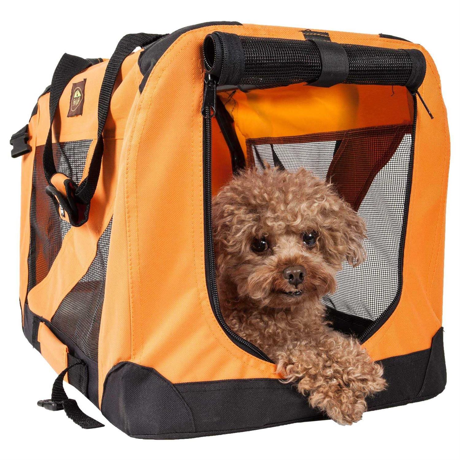 Pet Life Folding Deluxe 360 Vista View Pet Crate