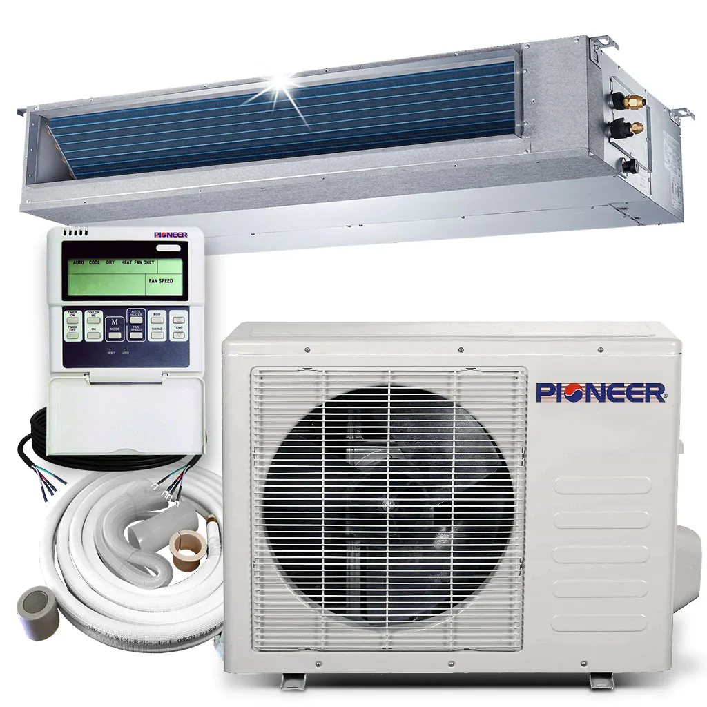 Pioneer® 9,000 BTU 20.5 SEER Ceiling Concealed Ducted Mini Split, RYB009GMFILDAD-25