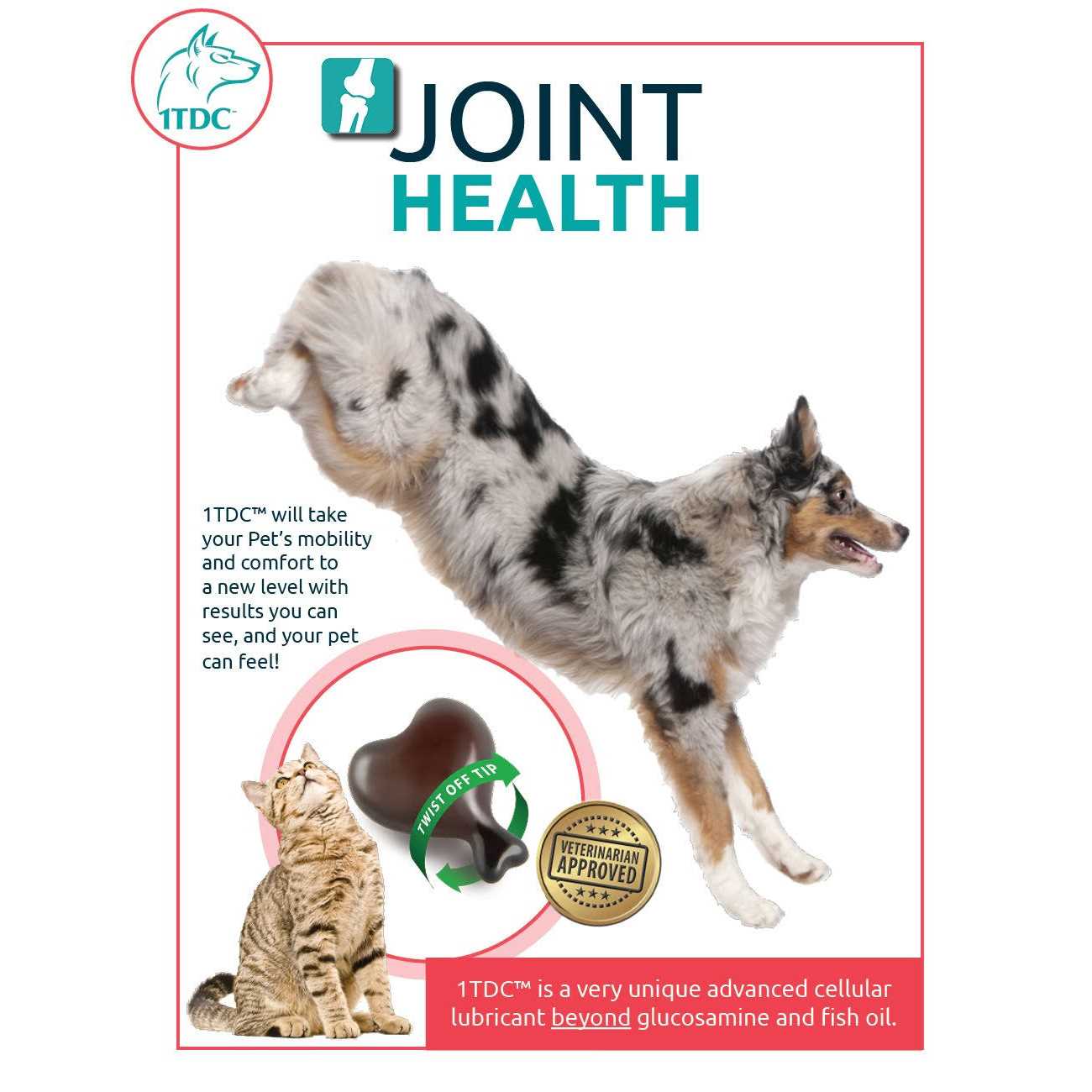 1-TDC Dual Action Periodontal & Joint Health for Cats & Dogs