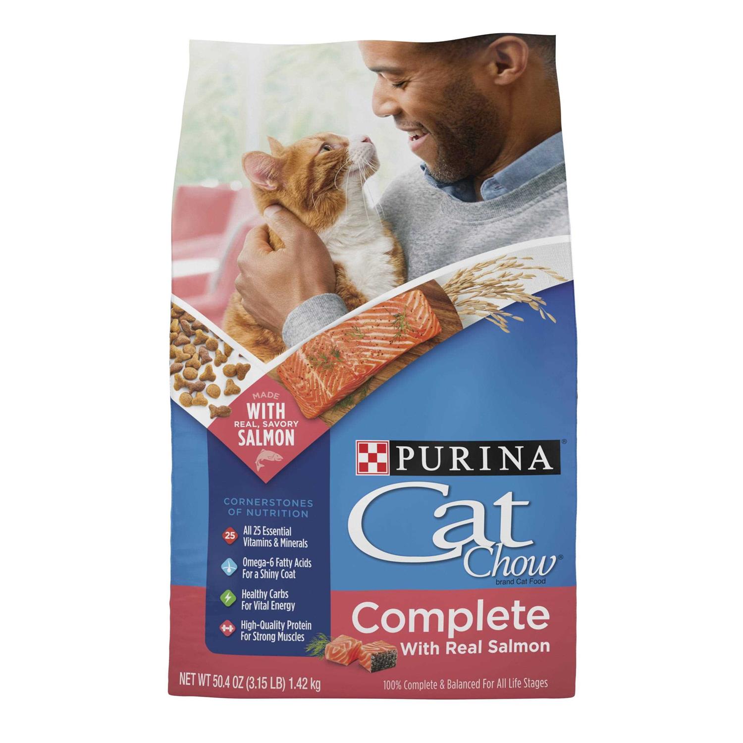 Purina Cat Chow Complete Salmon High Protein Dry Cat Food