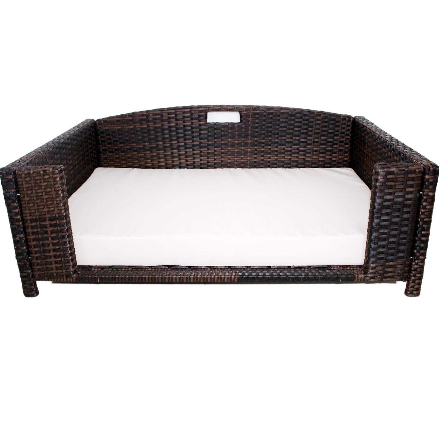 Iconic Pet Rattan Rectangular Pet Sofa