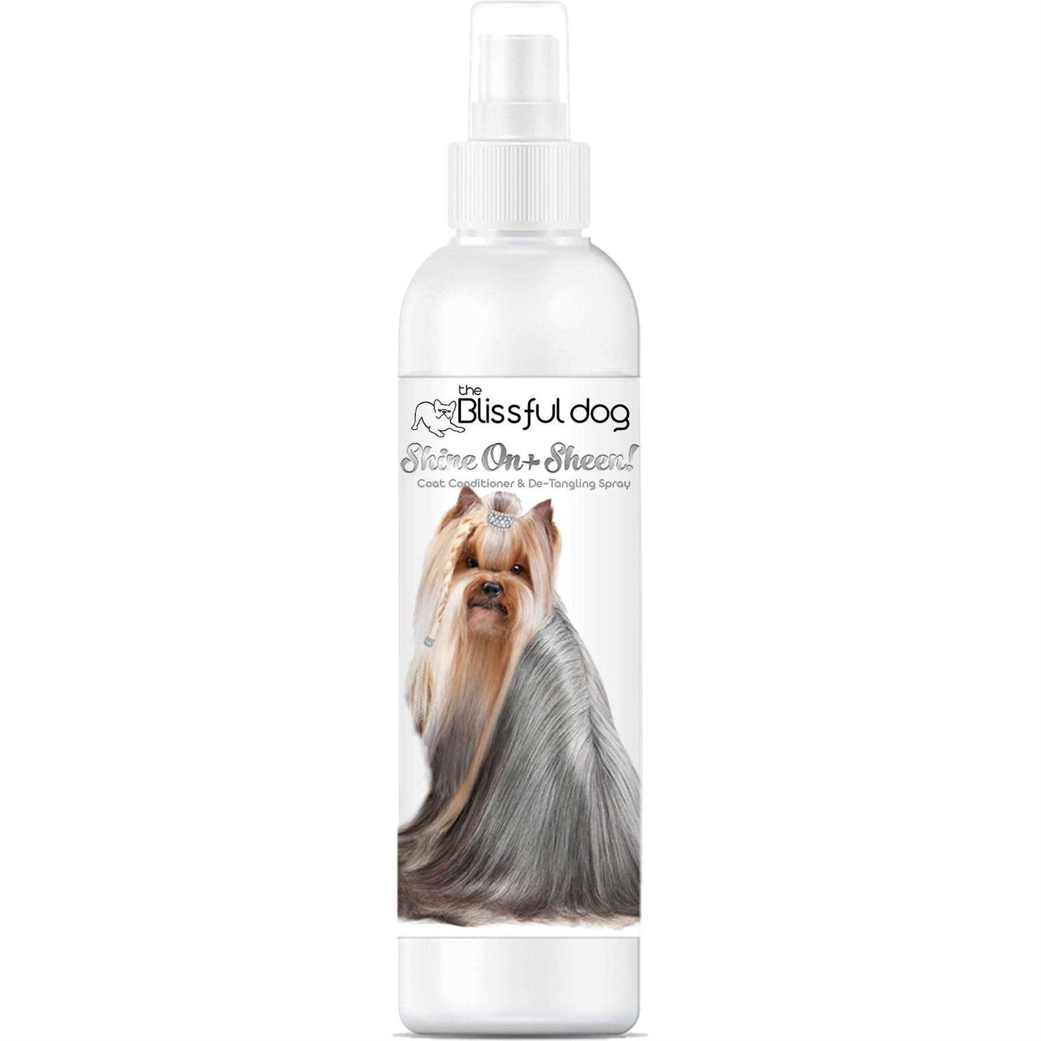 The Blissful Dog Shine-On + Sheen Coat Spray, All Natural, Leave-in Conditioner and Coat Detangler for Your Dog