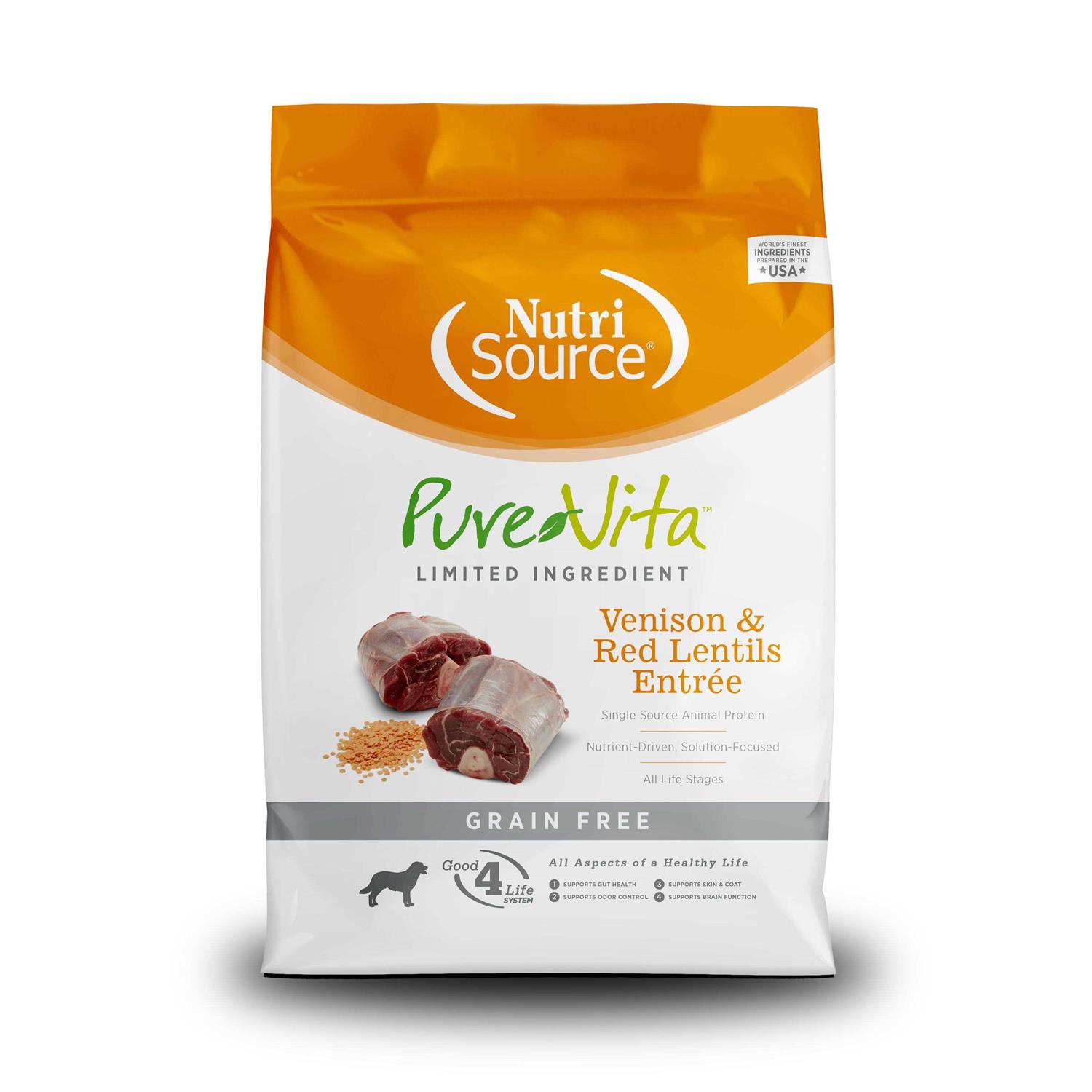 PureVita Grain Free Venison Red Lentils Dog Food