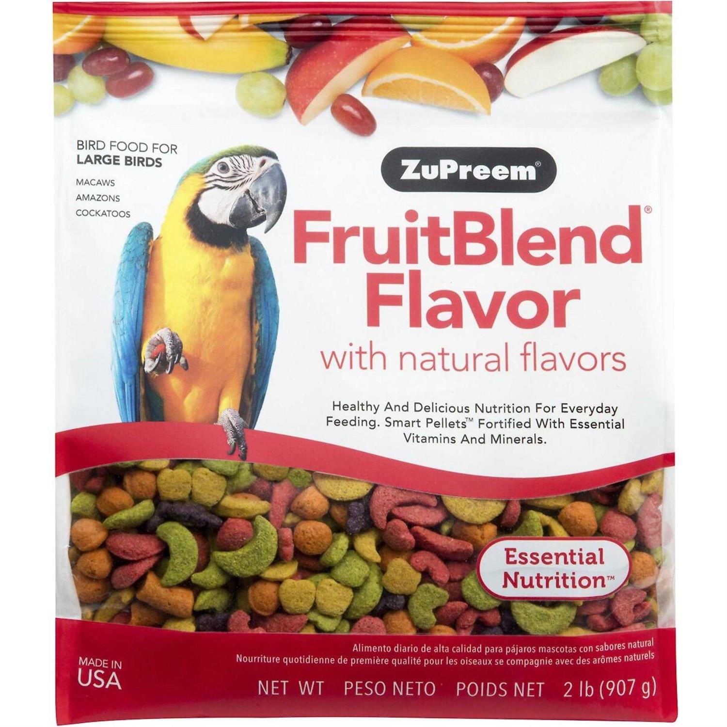 Zupreem FruitBlend Flavor Bird Food Large