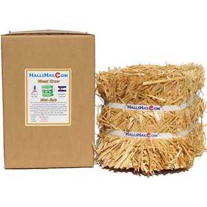 Hall’s Hay Wheat Straw Mini-Bale Small Pet Bedding, 4-lb box