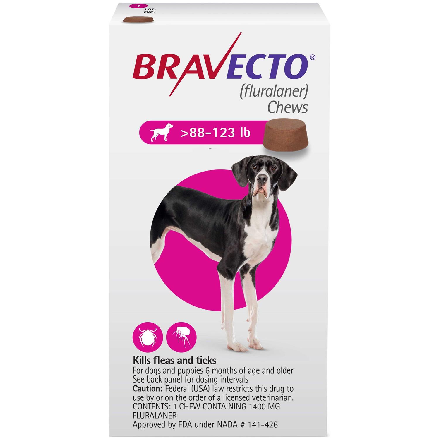 Bravecto Chew for Dogs 88-123 lbs