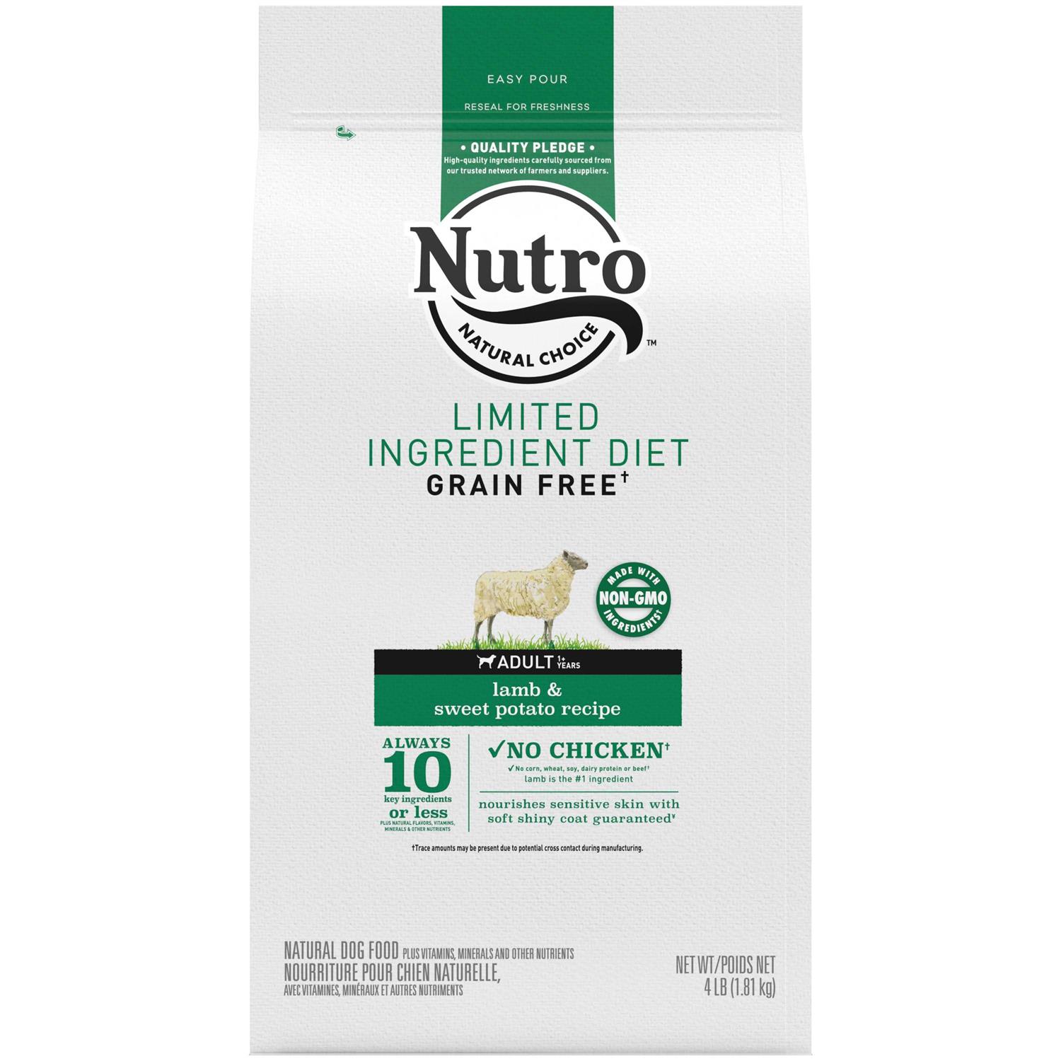 Nutro Limited Ingredient Diet Adult Dry Dog Food Lamb & Sweet Potato Dog Kibble