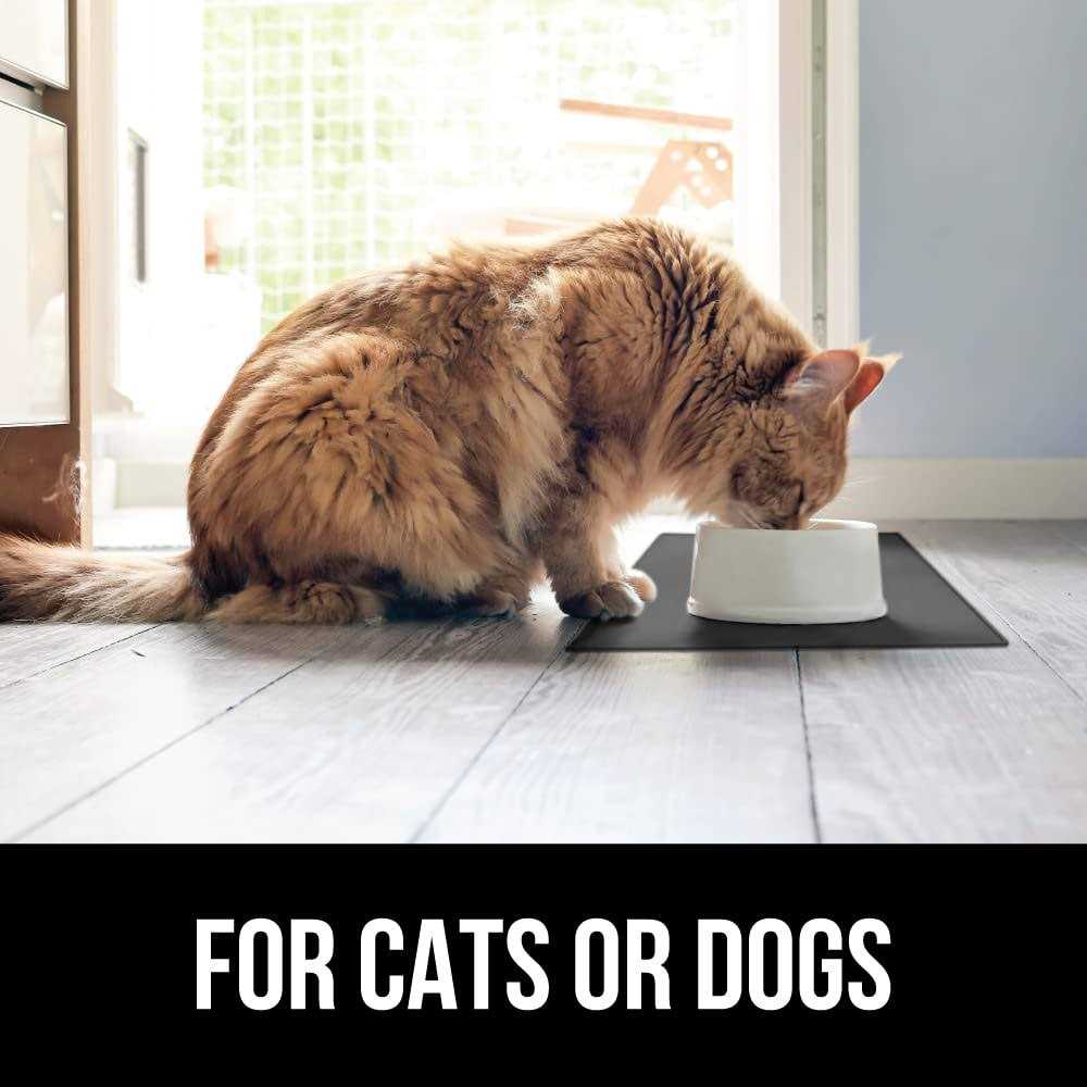 Gorilla Grip 100% Waterproof Raised Edge BPA Free Silicone Pet Feeding Mat