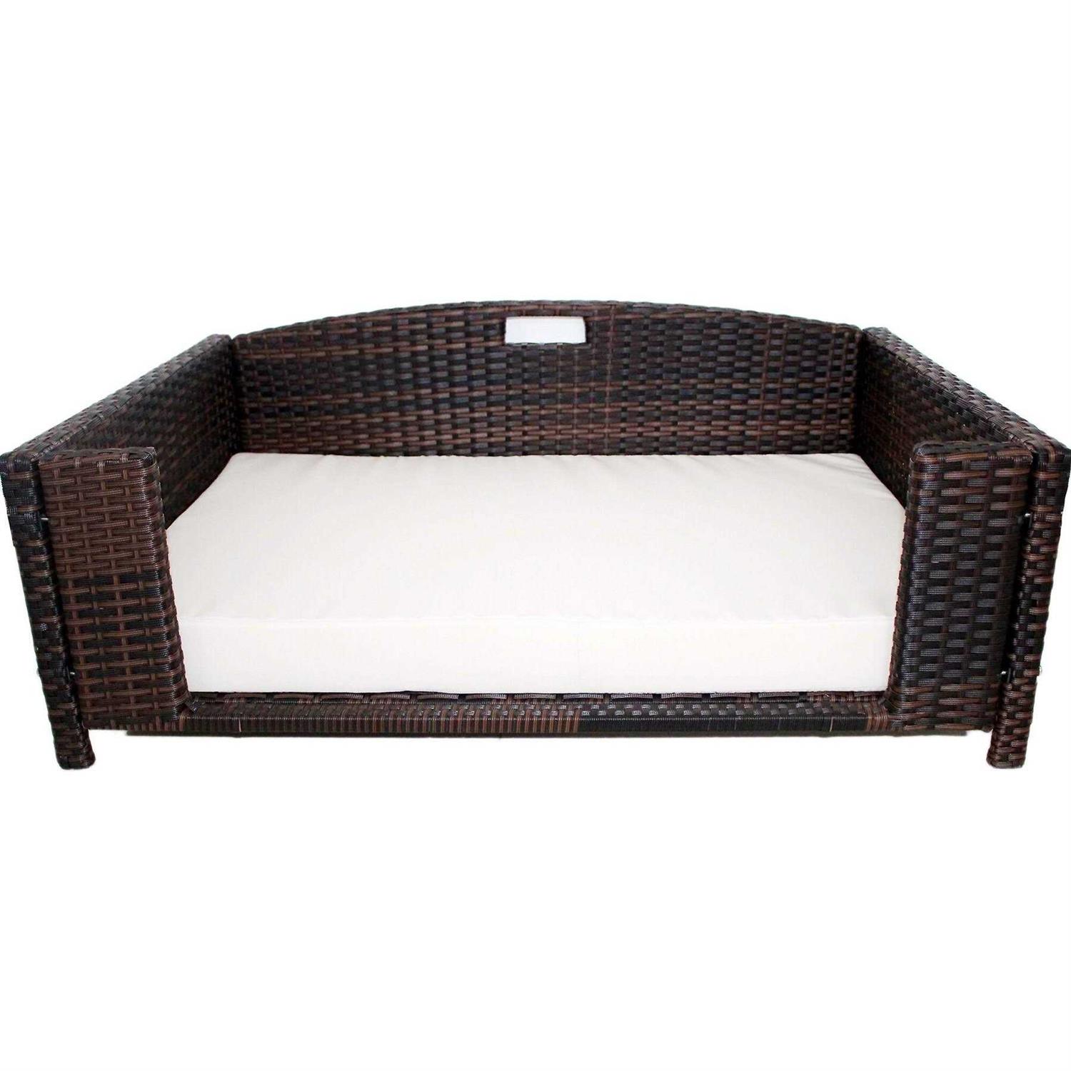 Iconic Pet Rattan Rectangular Pet Sofa