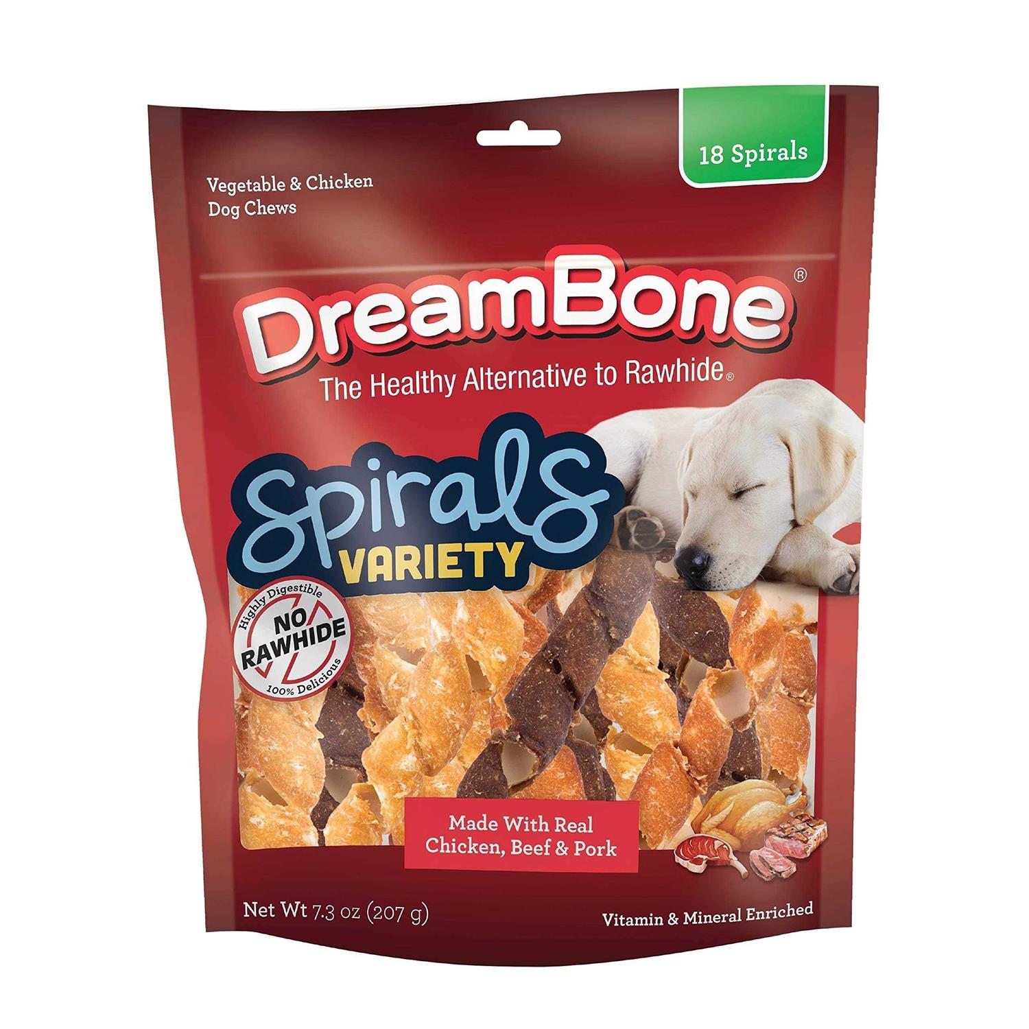 DreamBone Dog Chews Spirals Variety