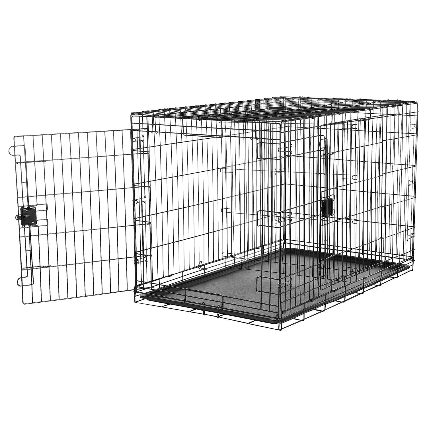 Amazon Basics Foldable Metal Wire Dog Crate with Tray
