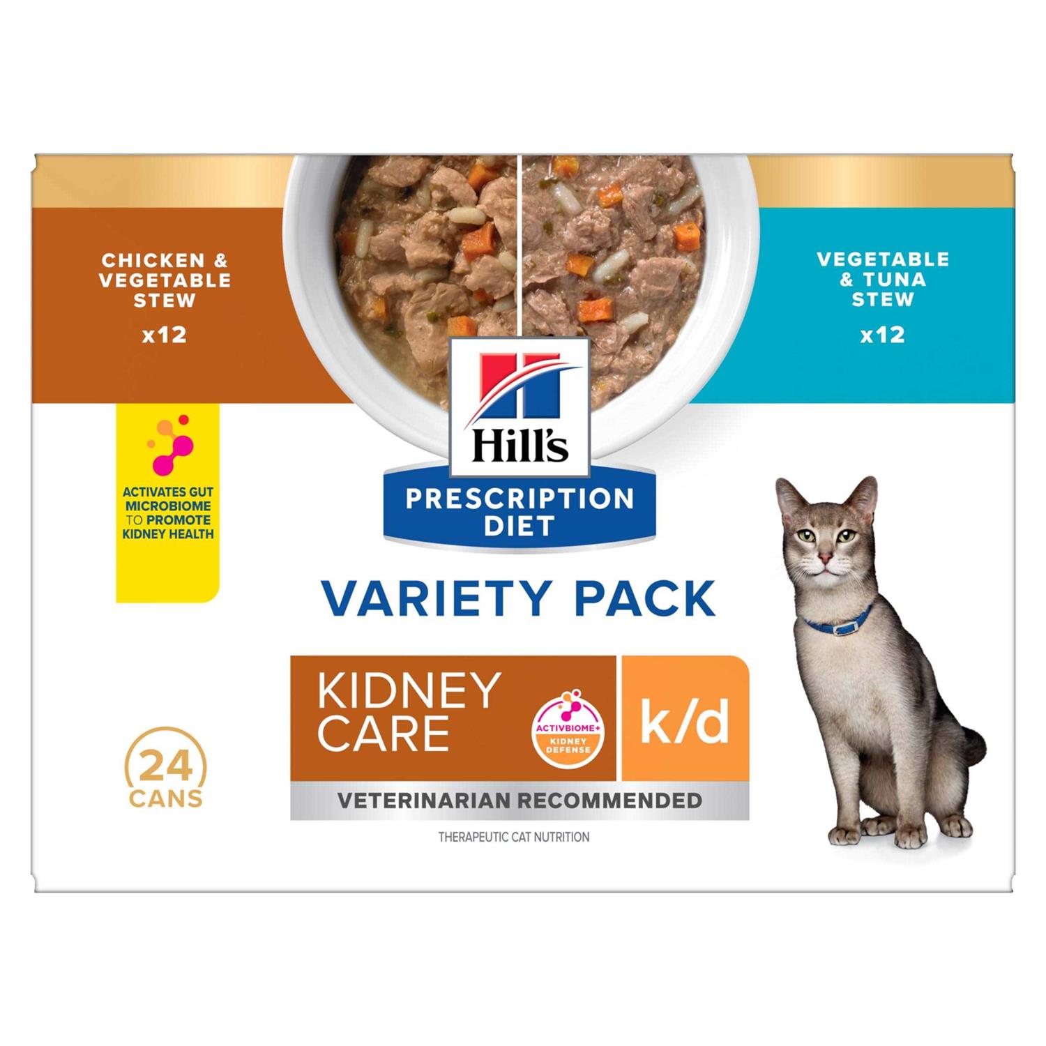 Hill’s Prescription Diet k/d Kidney Care Stew Variety Pack Wet Cat Food