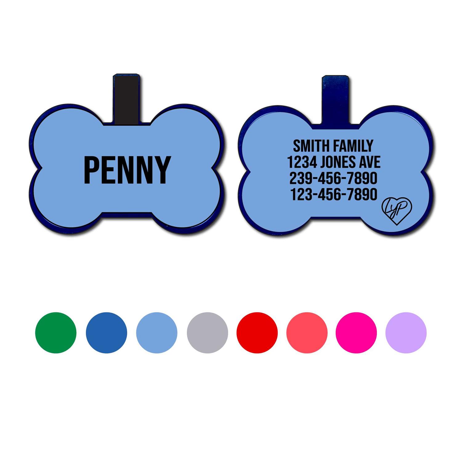 Lyp Soundless Bone Pet Id Tag Love Your Pets Largest Line of Silicone Dog Id Tags
