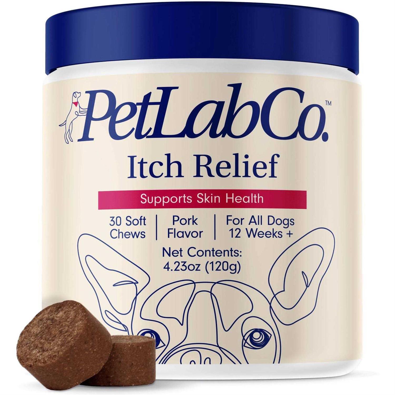 PetLab Co. Itch Relief Chews For Dry, Occasionally Itchy Skin and Coats