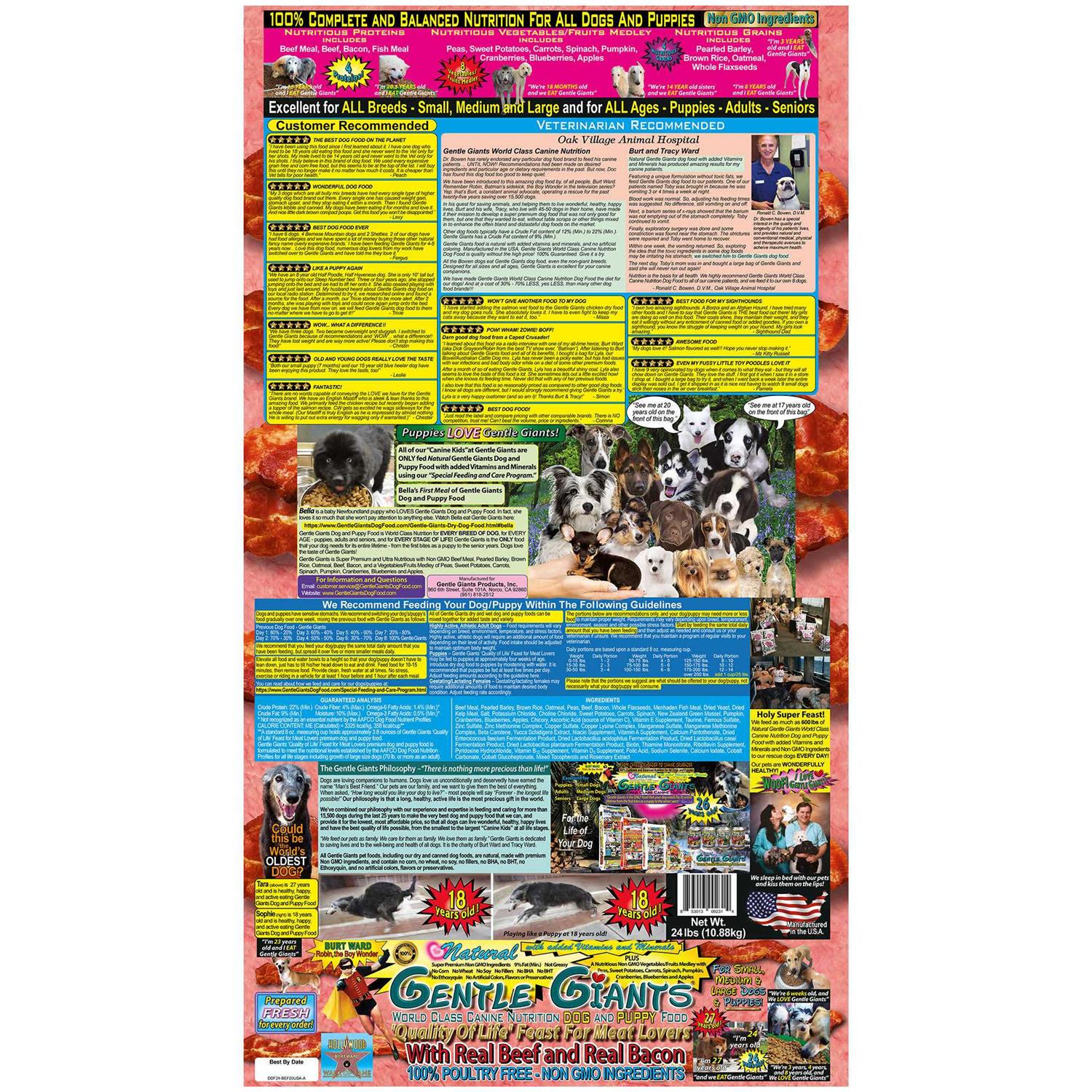 Gentle Giants Real Beef & Bacon Dry Dog Food