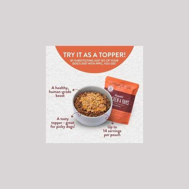 CRAFTED BY HUMANS LOVED BY DOGS Portland Pet Food Company Human-Grade Dog Food Pouch