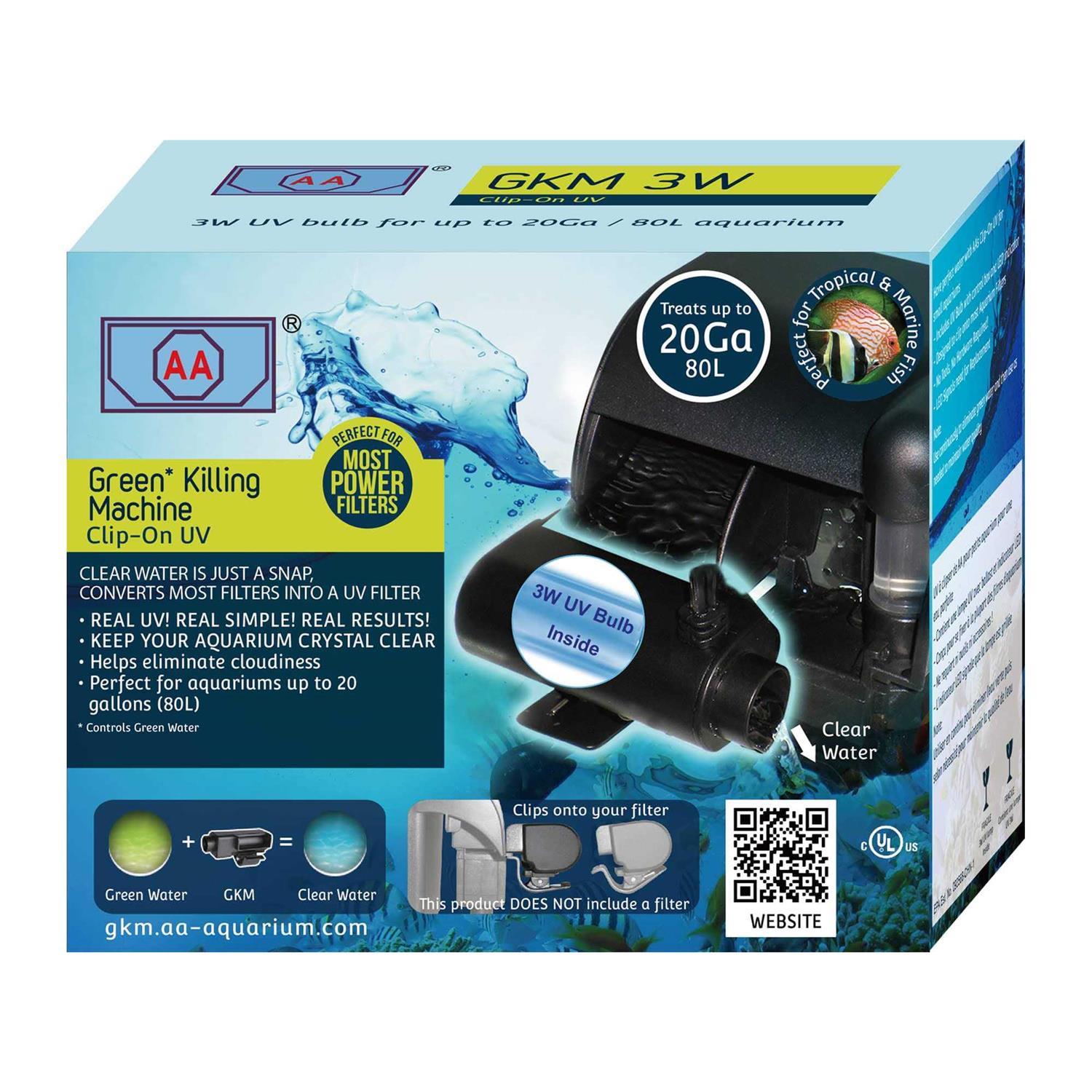 AA Aquarium Green Killing Machine Clip-On UV System