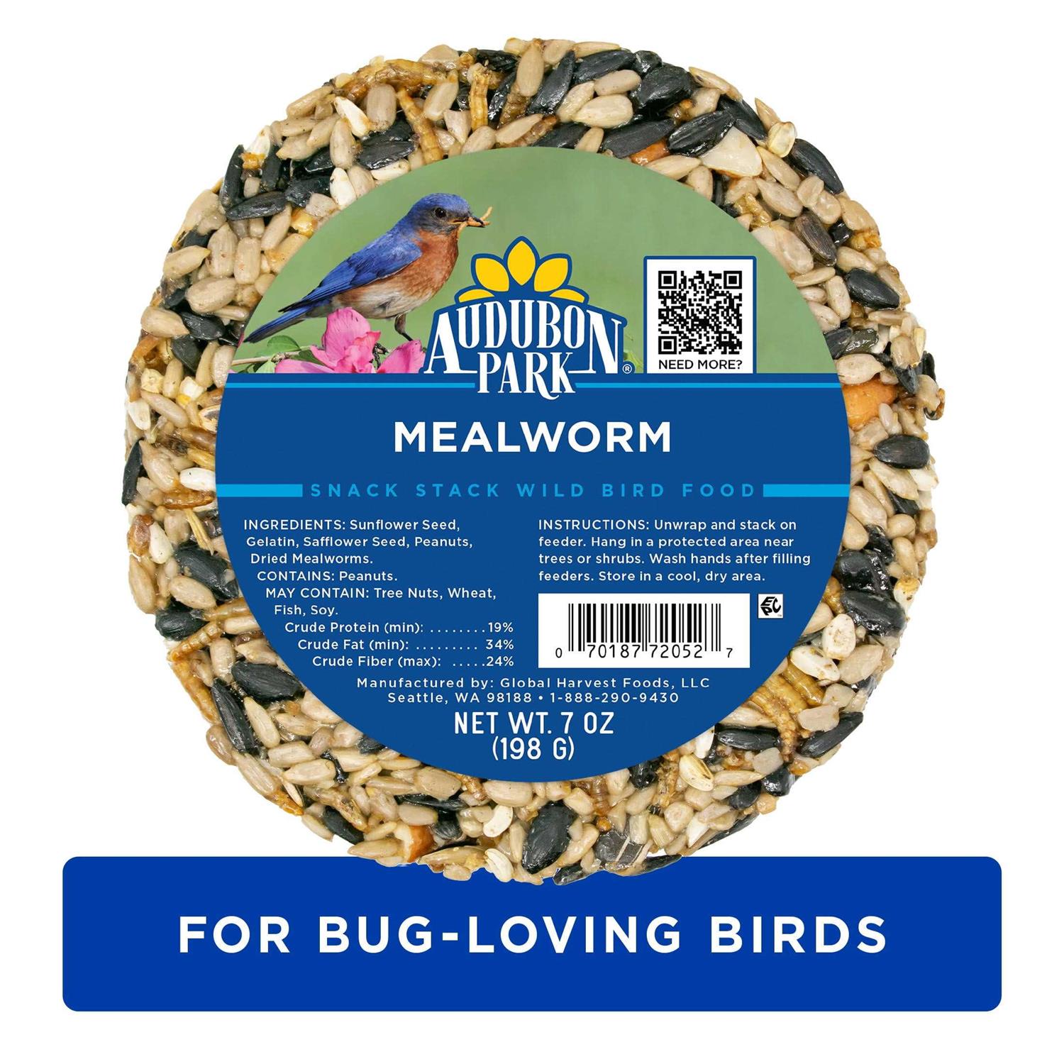 Audubon Park Mealworm Snack Stack Wild Bird Food