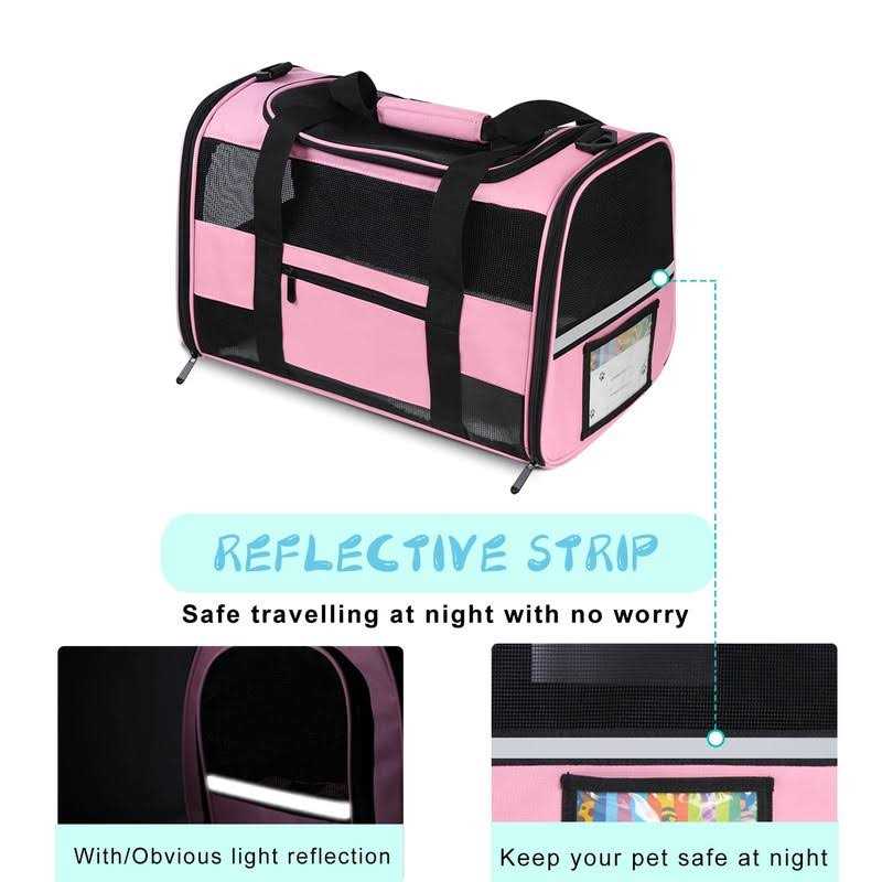 CUSSIOU Cat Carrier Dog Carrier Pet Carrier Airline Approved for Small Dogs Medium Cats Puppies Under 15 Lbs