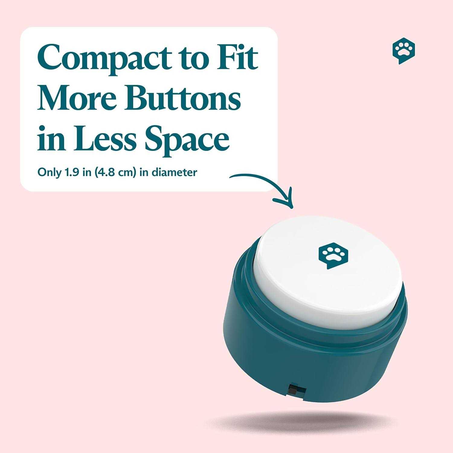 FluentPet Basic Buttons 6 Pack Talking Buttons to Communicate with Pets