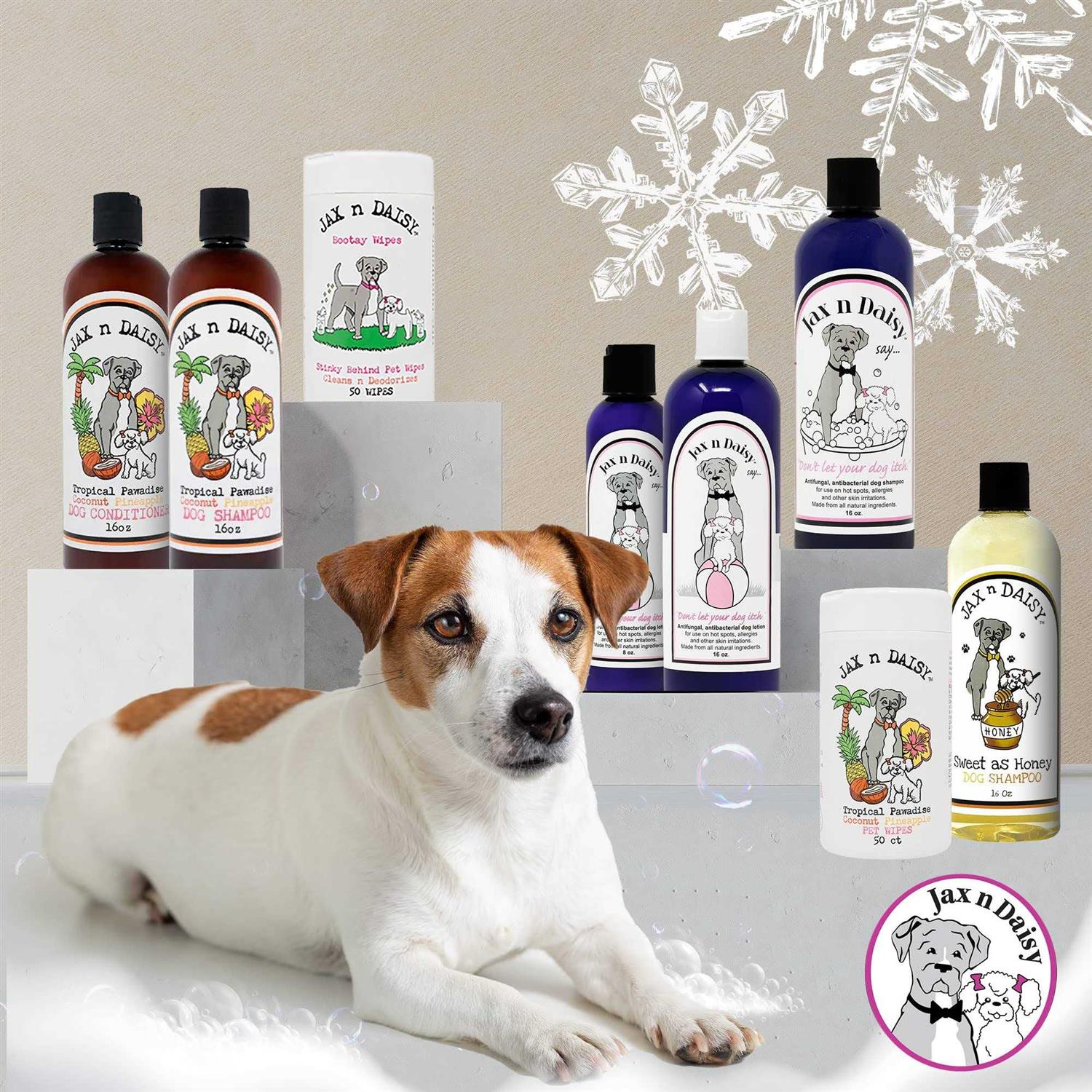 Jax N Daisy Itch Relief Shampoo and Lotion Dog Shampoo Sensitive Skin, Itch Relief for Dogs, and Dog Lotion