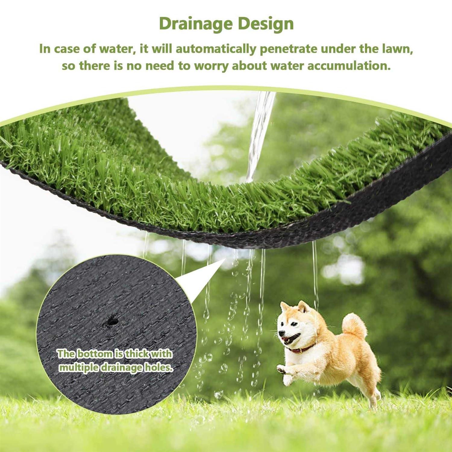 Loytryal 39.4 x 31.5 Inches Fake Grass Pee for Dogs Artificial Grass Rug Turf for Puppy Potty Training Washable Grass Mat Pee Grass for Dog Potty