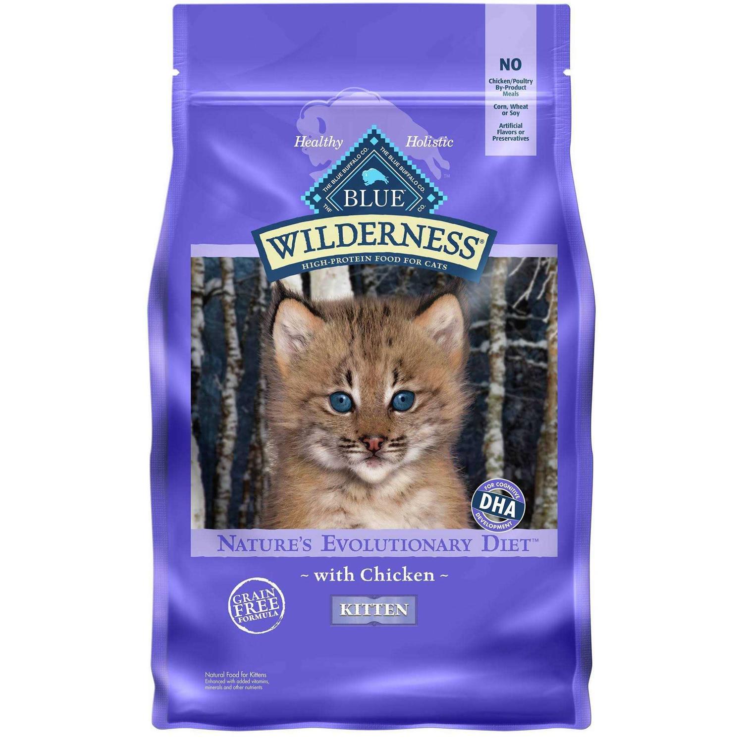 Blue Buffalo Wilderness High Protein Natural Chicken Kitten Dry Cat Food