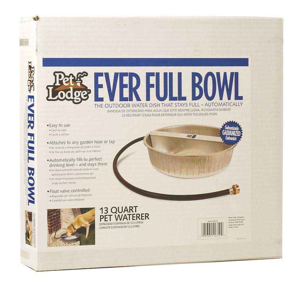 Pet Lodge Galvanized Ever Full Pet Bowl