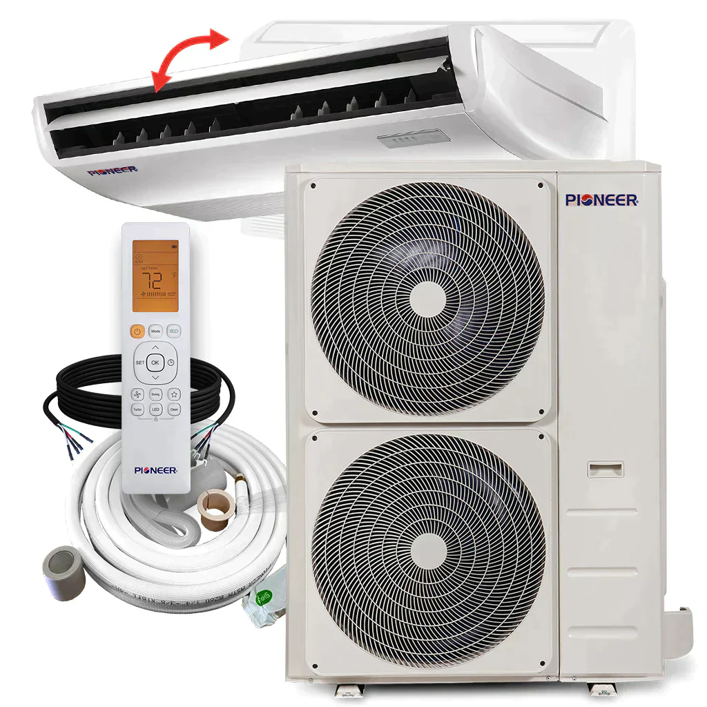 Pioneer® 48,000 BTU 18 SEER Floor/Ceiling Mini-Split Air Conditioner Heat Pump System with 25 ft. Line Sets, UYB048GMFILCBD-25