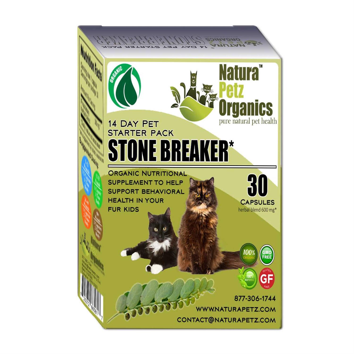 Natura Petz Organics Stone Breaker Starter Pack for Cats