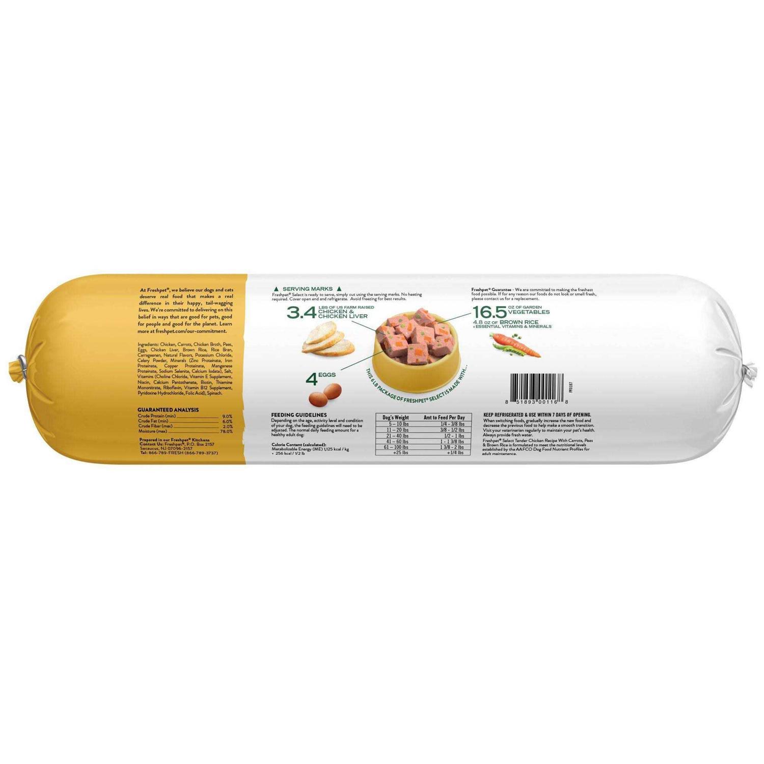 Freshpet Select Tender Chicken Recipe Slice & Serve Roll Dog Food