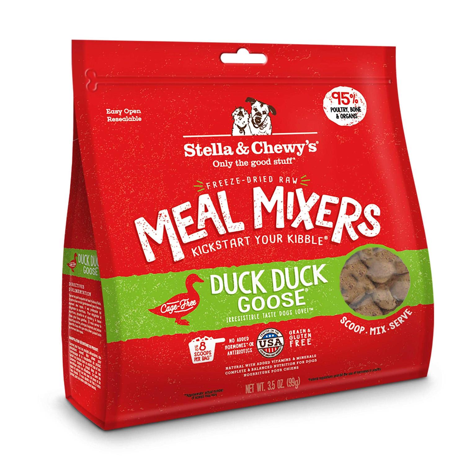 Stella & Chewy’s Freeze Dried Duck Duck Goose Meal Mixers Dog Food