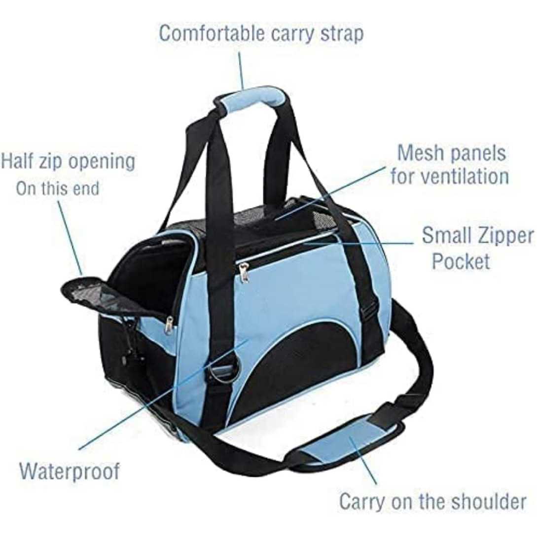 ZaneSun Cat Carrier,Soft-Sided Pet Travel Carrier for Cats,Dogs Puppy Comfort Portable Foldable Pet Bag Airline Approved