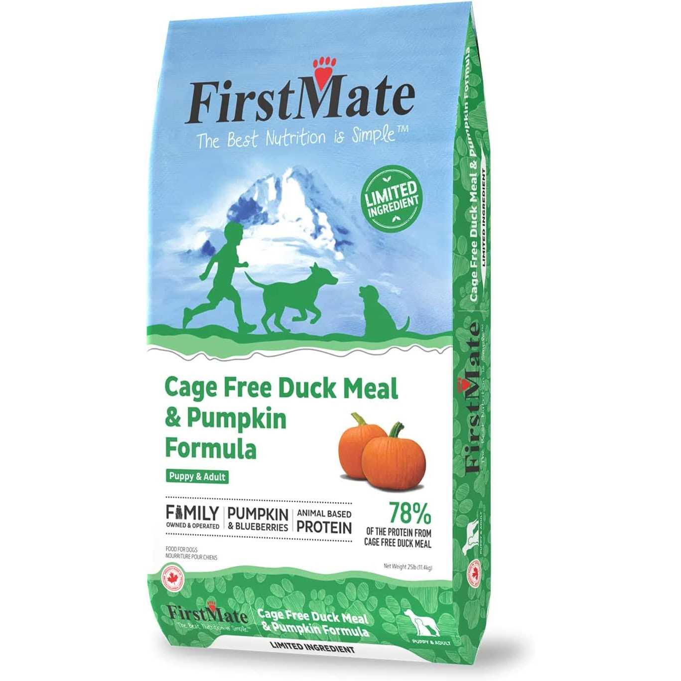 FirstMate Limited Ingredient Cage-Free Duck Meal & Pumpkin Formula Dry Dog Food