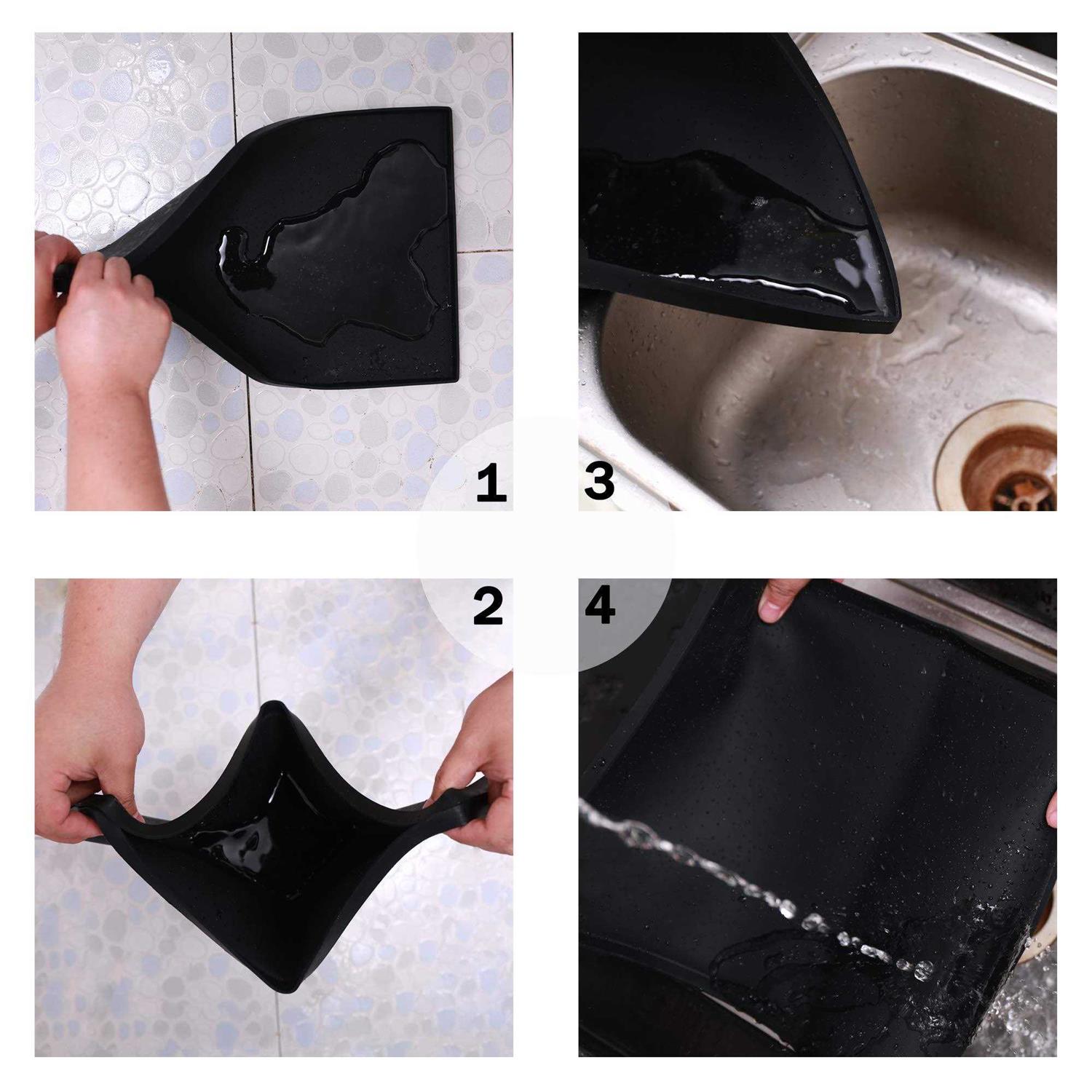 Hubulk Dog Feeding Mat,Silicone Pet Food and Water Bowl Placemat,Dishwasher