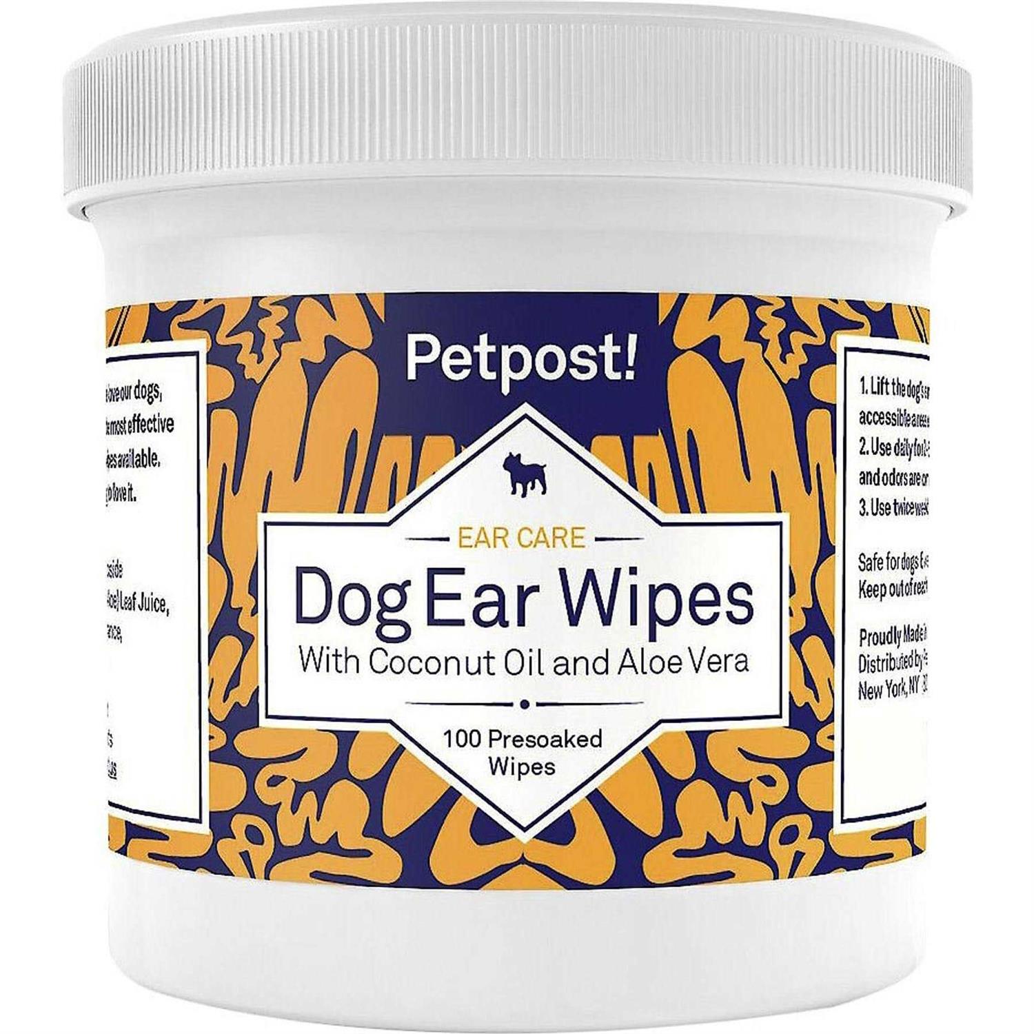Petpost Coconut Oil Solution Ear Cleaner Wipes
