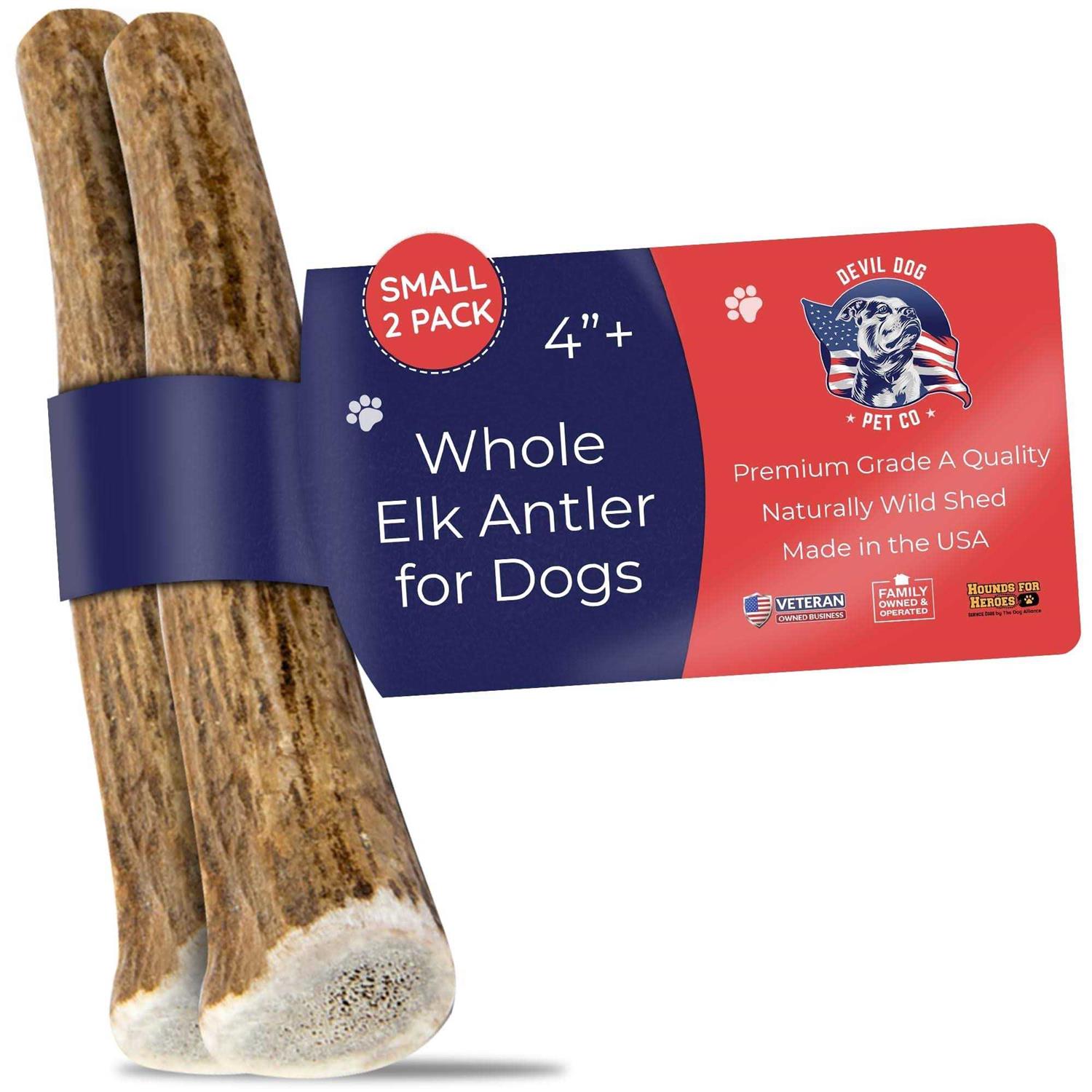 Devil Dog Pet Co Antler Dog Chew Premium Elk Antlers for Dogs Long Lasting Dog Bones for Aggressive Chewers