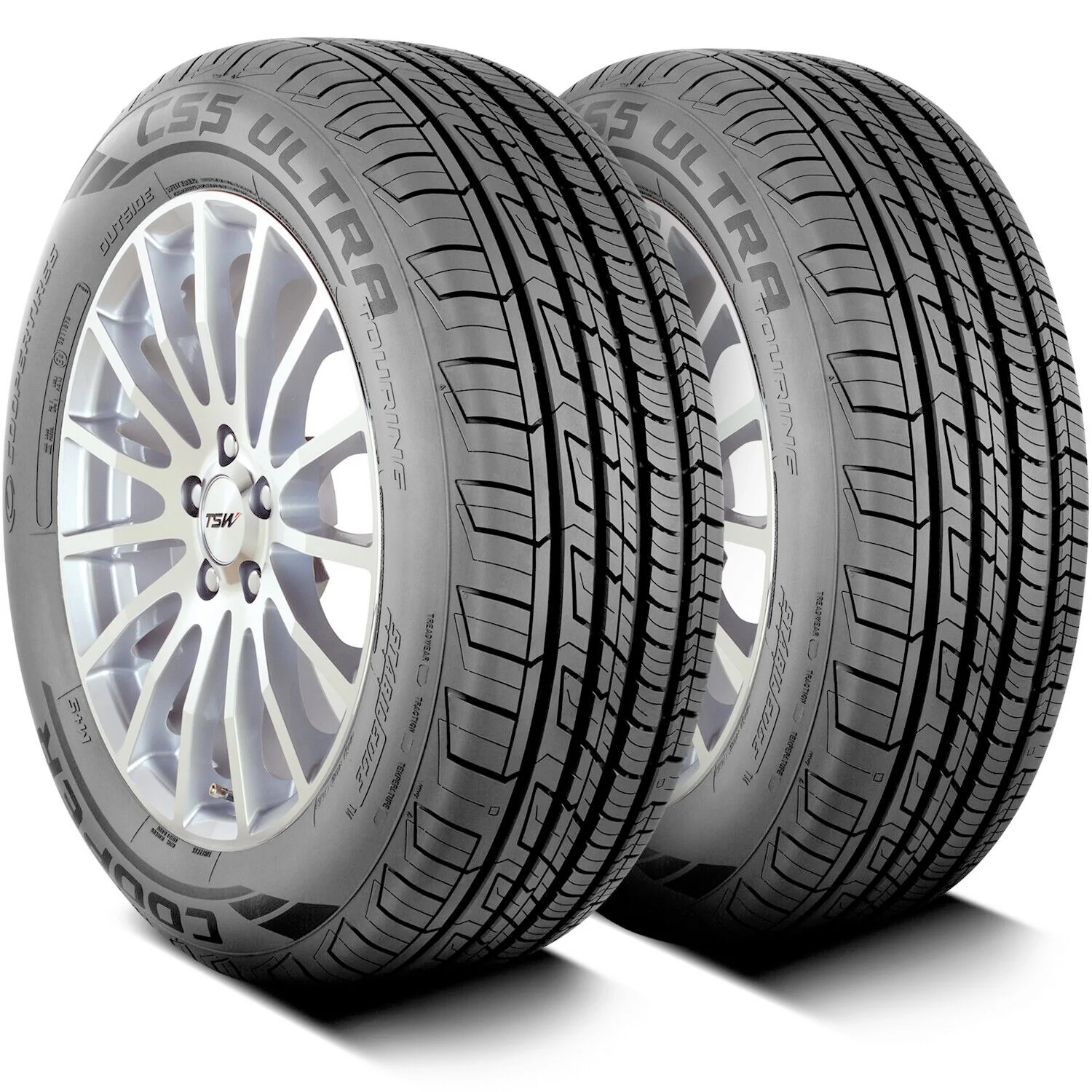 Pair of 2 (TWO) Cooper CS5 Ultra Touring 255/45R19 104V XL AS All Season A/S Tires Fits: 2010-19 Ford Taurus SEL. 2020 Volkswagen Tiguan Highline