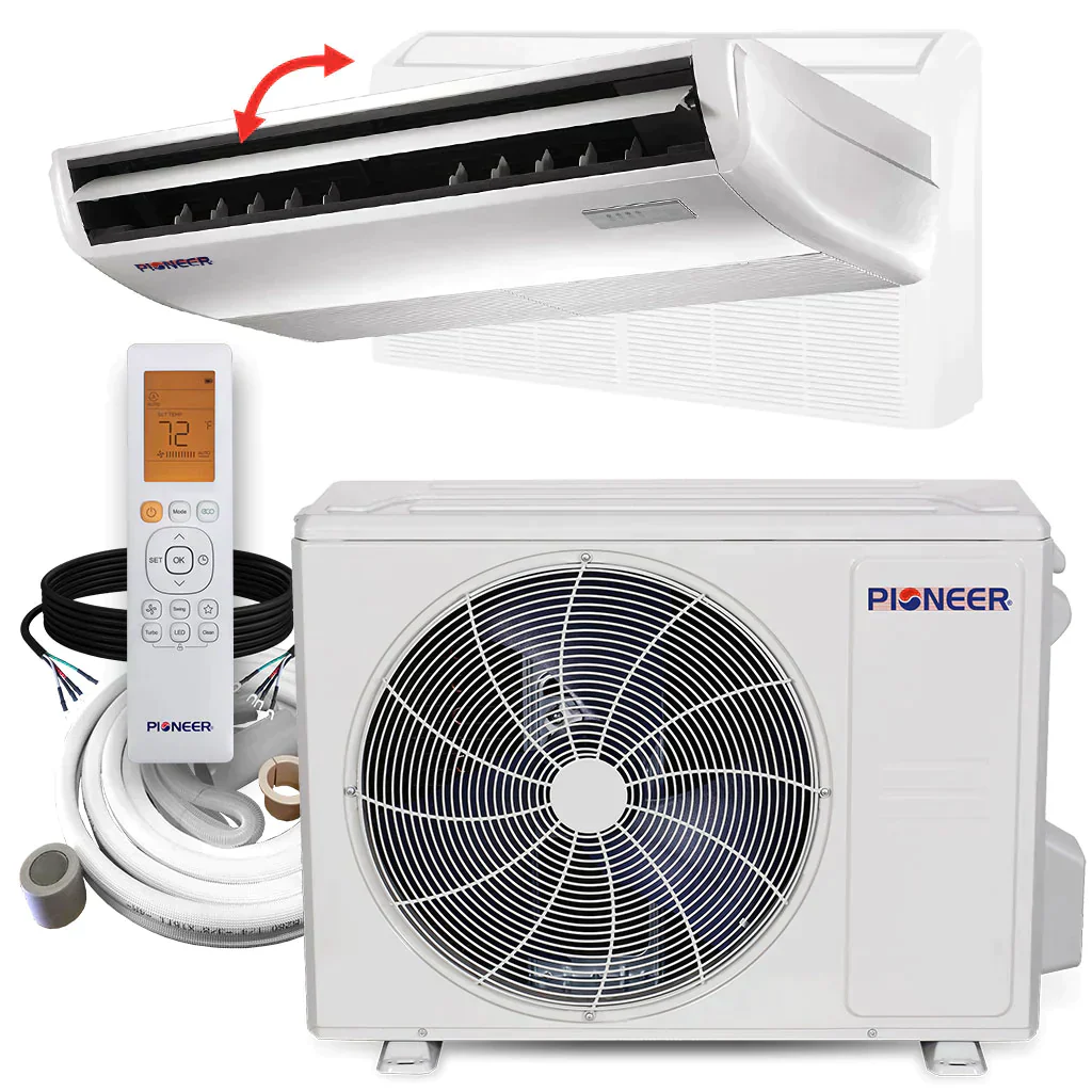 Pioneer® 24,000 BTU 20 SEER Floor/Ceiling Mini-Split Air Conditioner Heat Pump System with 50 ft. Line Sets, UYB024GMFILCAD-50