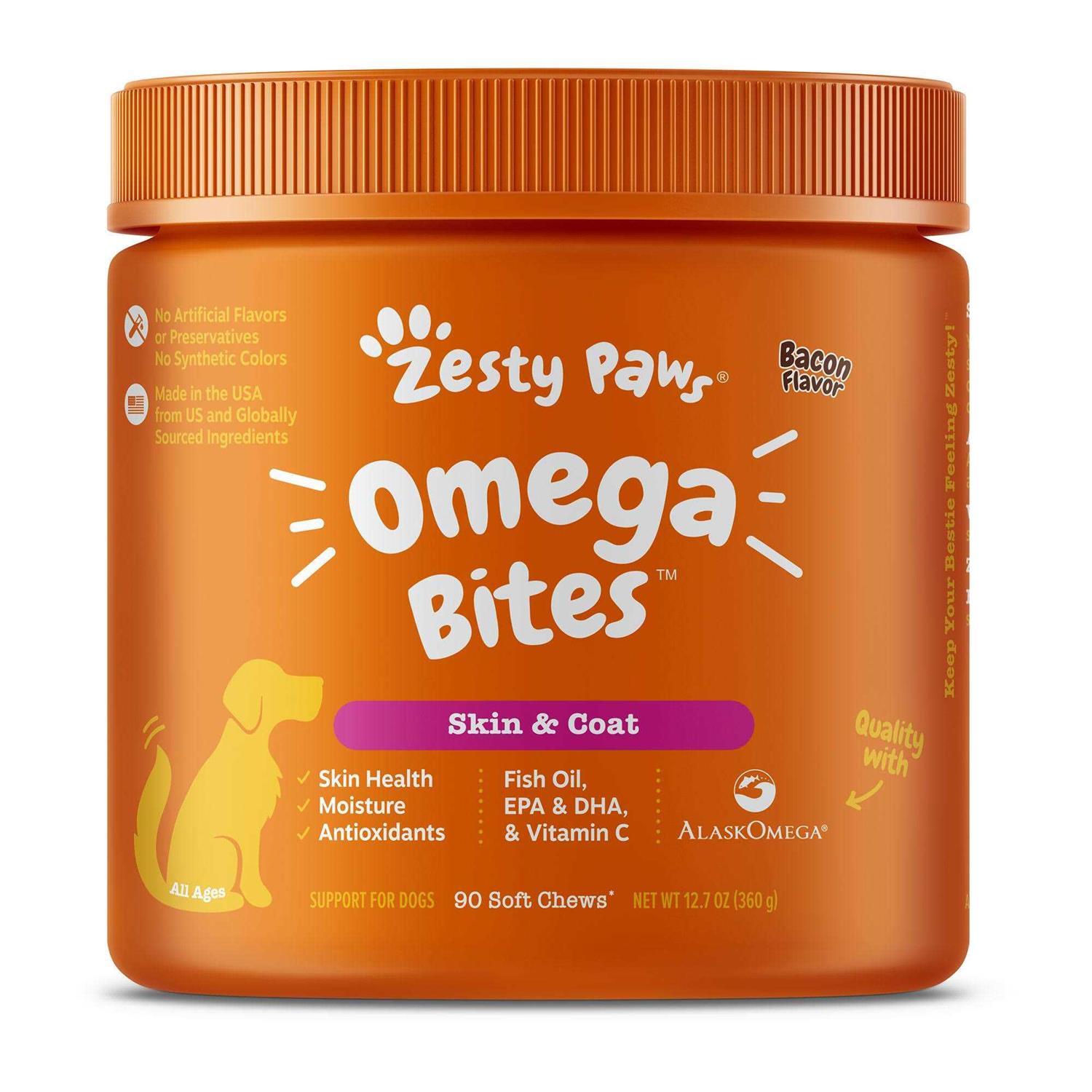 Zesty Paws Omega Bites for Dogs Skin