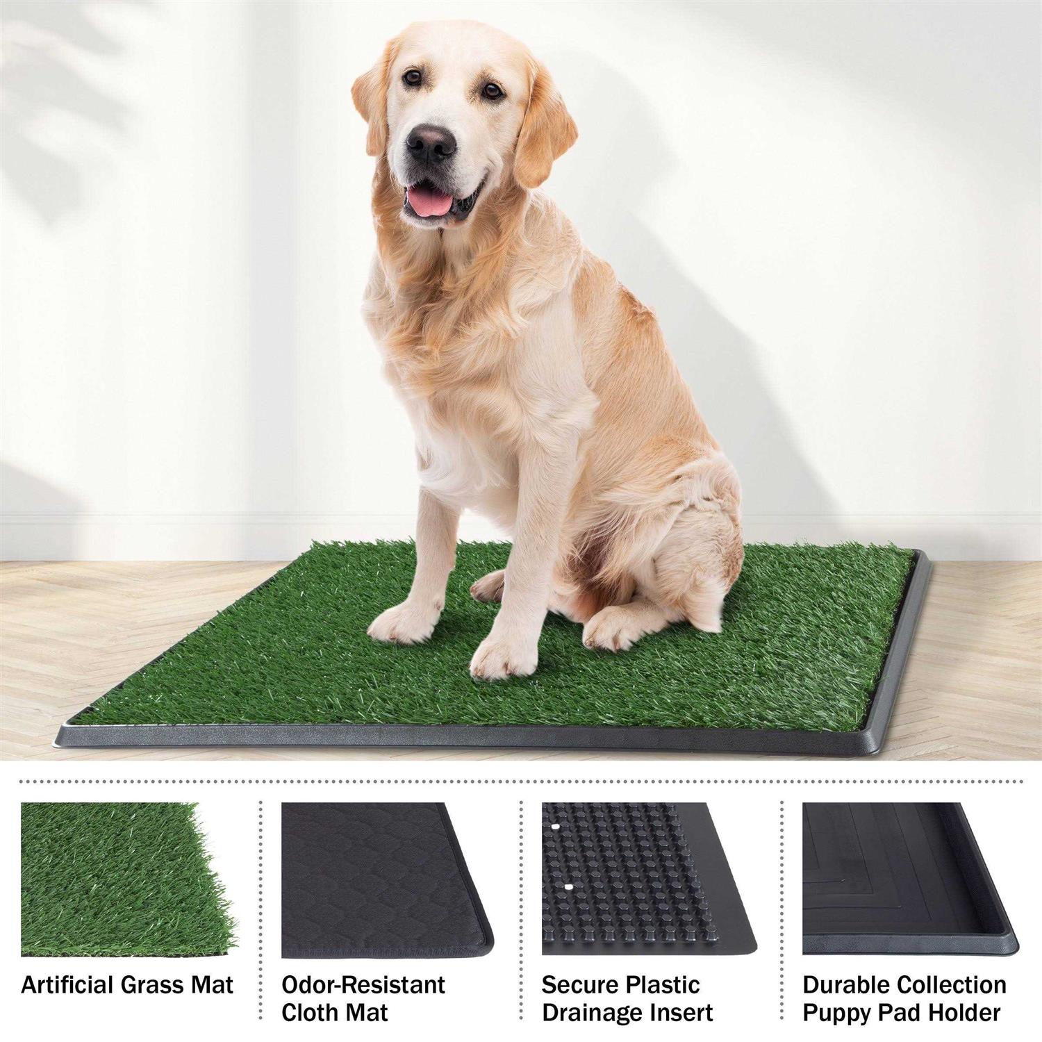 Petmaker Artificial Grass Puppy Dog Potty Pad with Tray