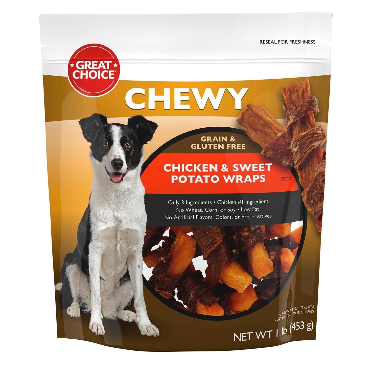 Great Choice Dog Wrapped Treat Chicken and Sweet Potato