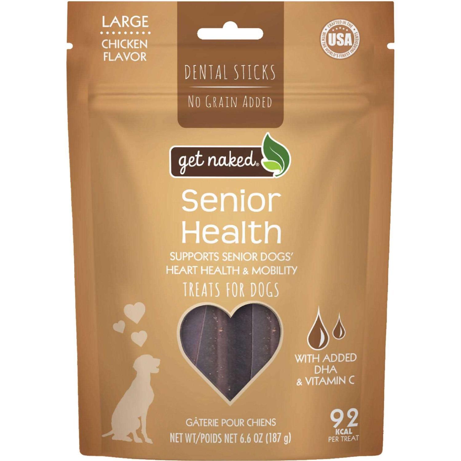 Get Naked Senior Health Dental Sticks Chicken Flavor Grain-Free Dog Treats